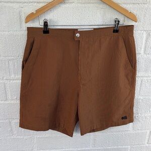 SOLID & STRIPED Men's Brown Micro-Check Swim/Board Shorts